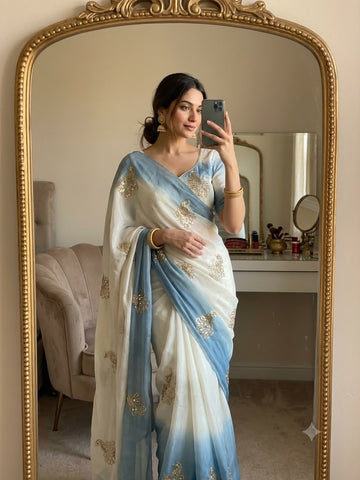 Ivory & Powder Blue
